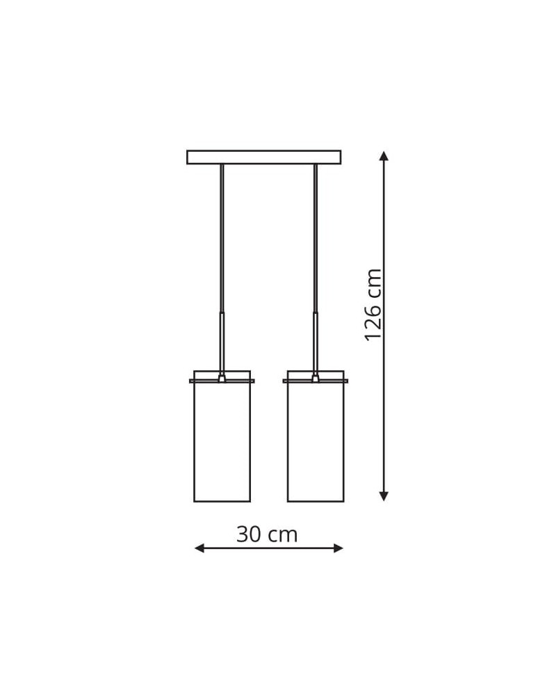 Double pendant lamps - Light Prestige Monte 2 pendant 2xE27 silver, transparent LP-1305/2P - product kolory-swiatla.pl 2