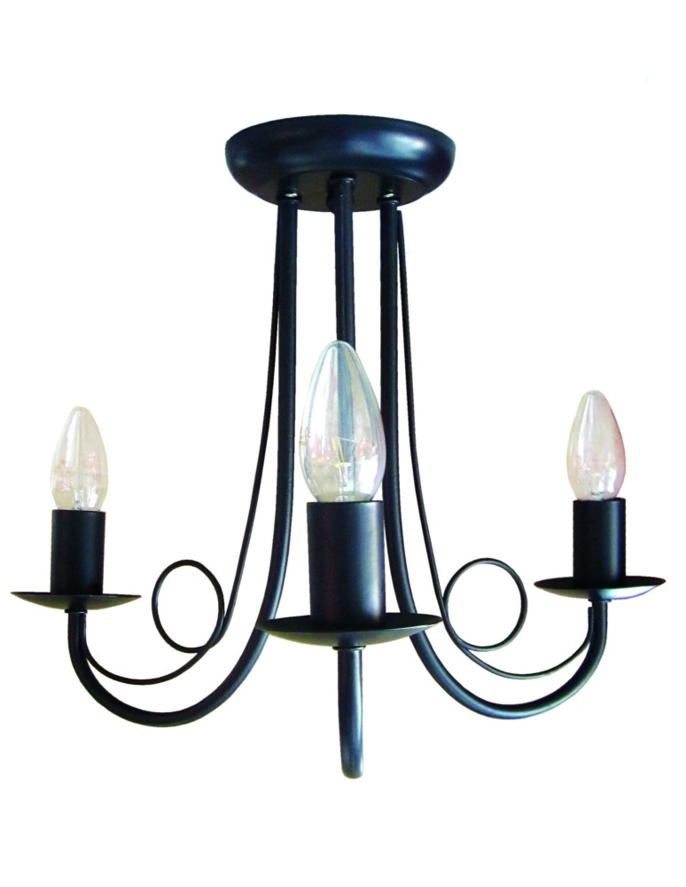 Chandelier chandeliers - Light Prestige Pearl 3 pendant black 3xE14 black LP-020/3P black - product kolory-swiatla.pl 1
