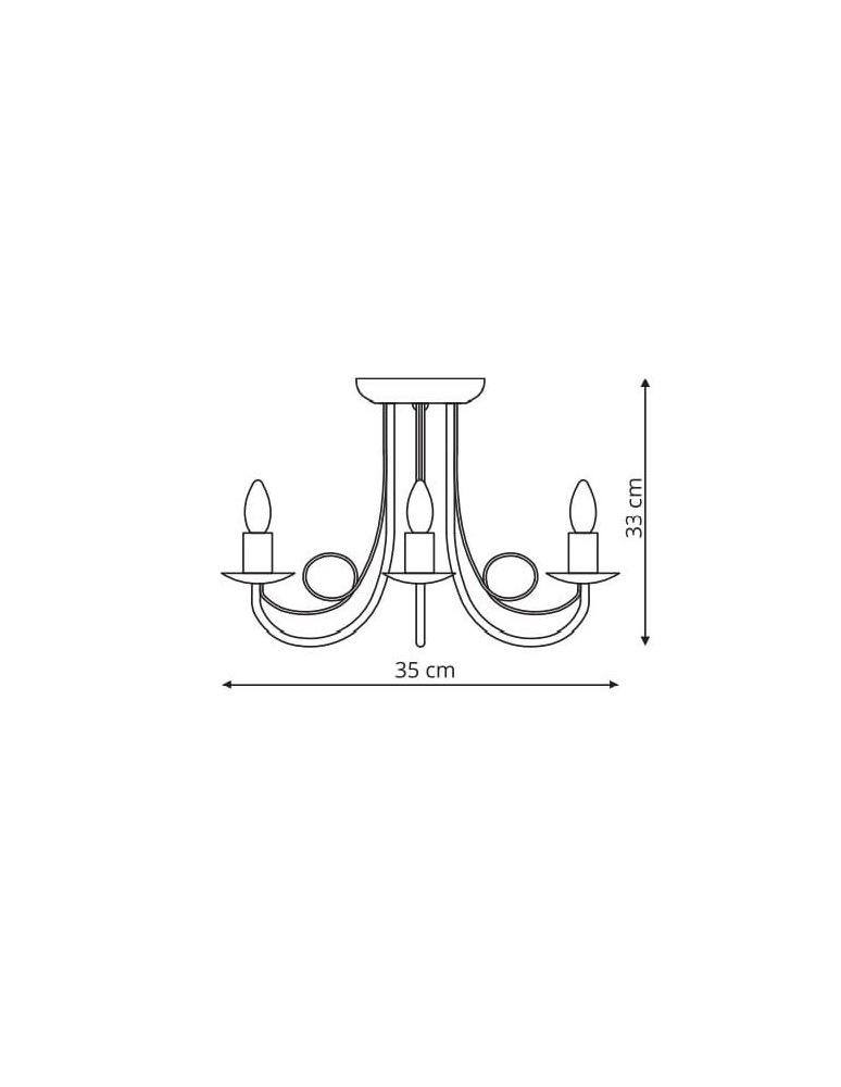Chandelier chandeliers - Light Prestige Pearl 3 pendant black 3xE14 black LP-020/3P black - product kolory-swiatla.pl 3