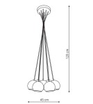 Pendant lamps - Light Prestige Punto 7 pendant 7xE14 graphite LP-22872/7P graphite - product 2