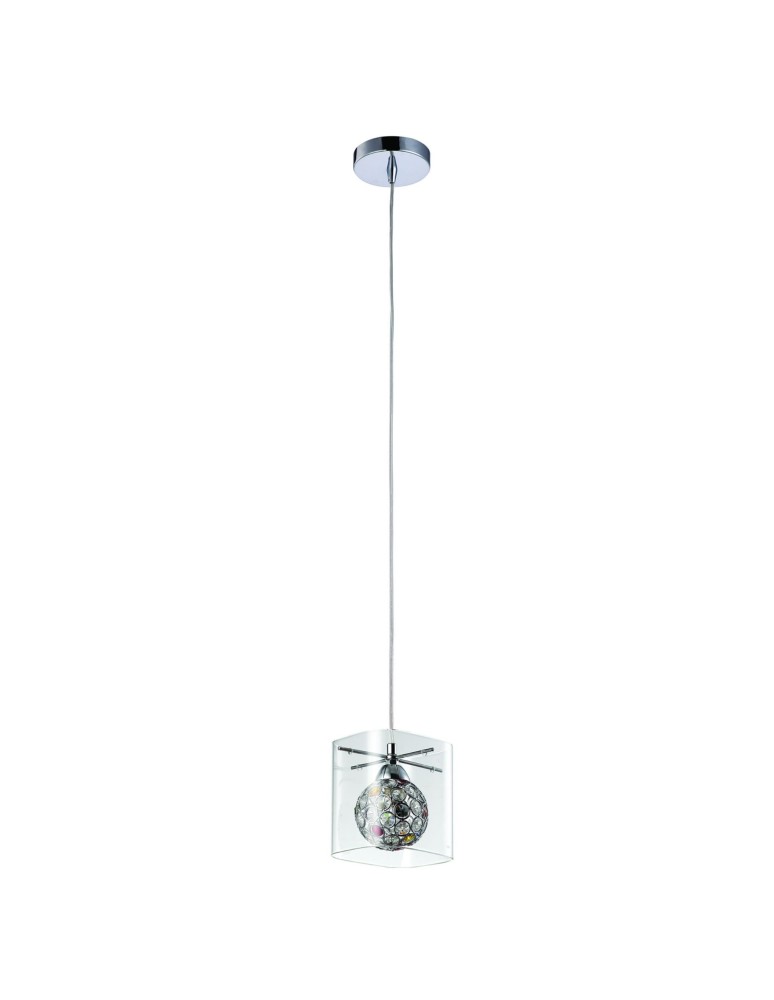 Pendant lamps - Light Prestige Spark 1 pendant transparent 1xG9 silver, transparent LP-5193/1P transp. - product kolory-swiatla.pl 5