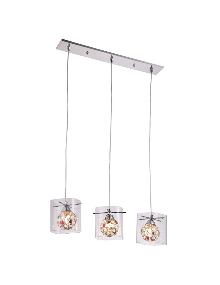 Pendant lamps - Light Prestige Spark 1 pendant transparent 1xG9 silver, transparent LP-5193/1P transp. - product kolory-swiatla.pl 6