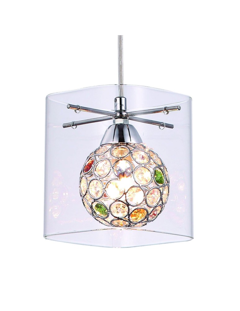 Pendant lamps - Light Prestige Spark 1 pendant transparent 1xG9 silver, transparent LP-5193/1P transp. - product kolory-swiatla.pl 9