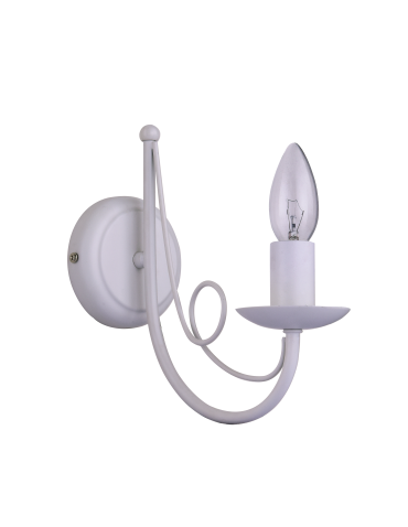 Light Prestige Pearl wall lamp white 1xE14 white LP-020/1W white