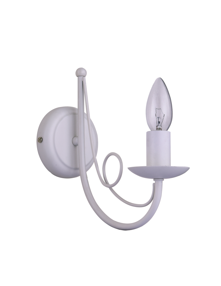 Chandelier wall lamps - Light Prestige Pearl wall lamp white 1xE14 white LP-020/1W white - product kolory-swiatla.pl 1