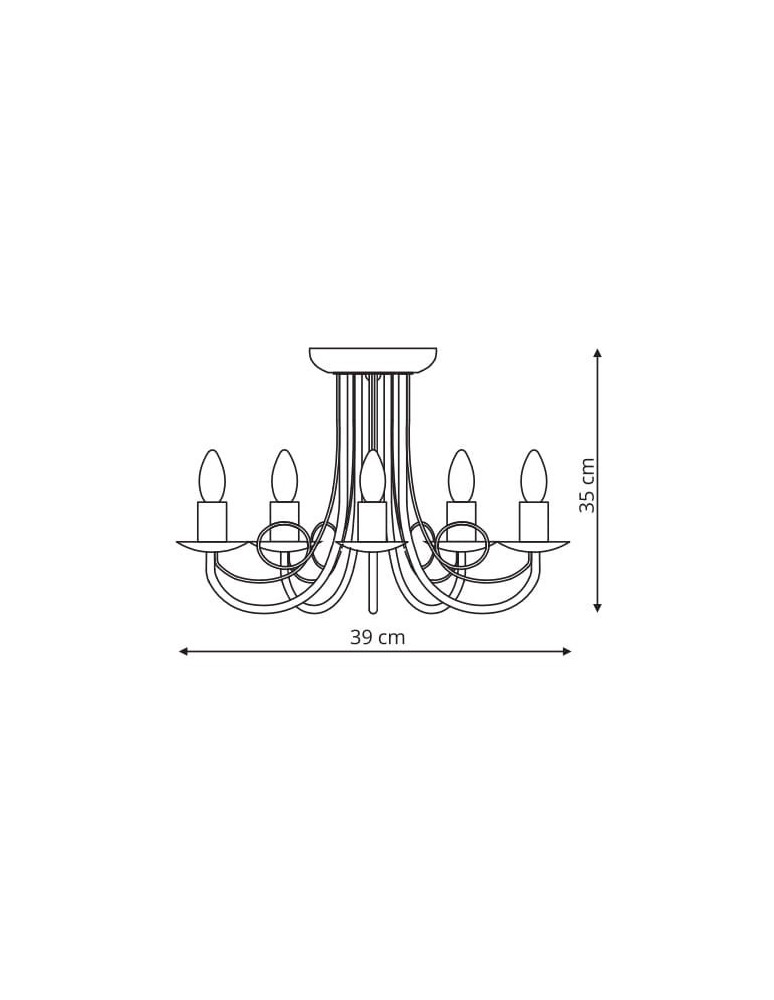 Chandelier chandeliers - Light Prestige Pearl 5 pendant black 5xE14 black LP-020/5P black - product kolory-swiatla.pl 3