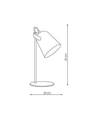 Light Prestige Siri biurkowa biała 1xE27 biały LP-4227/1T WHT - produkt 2