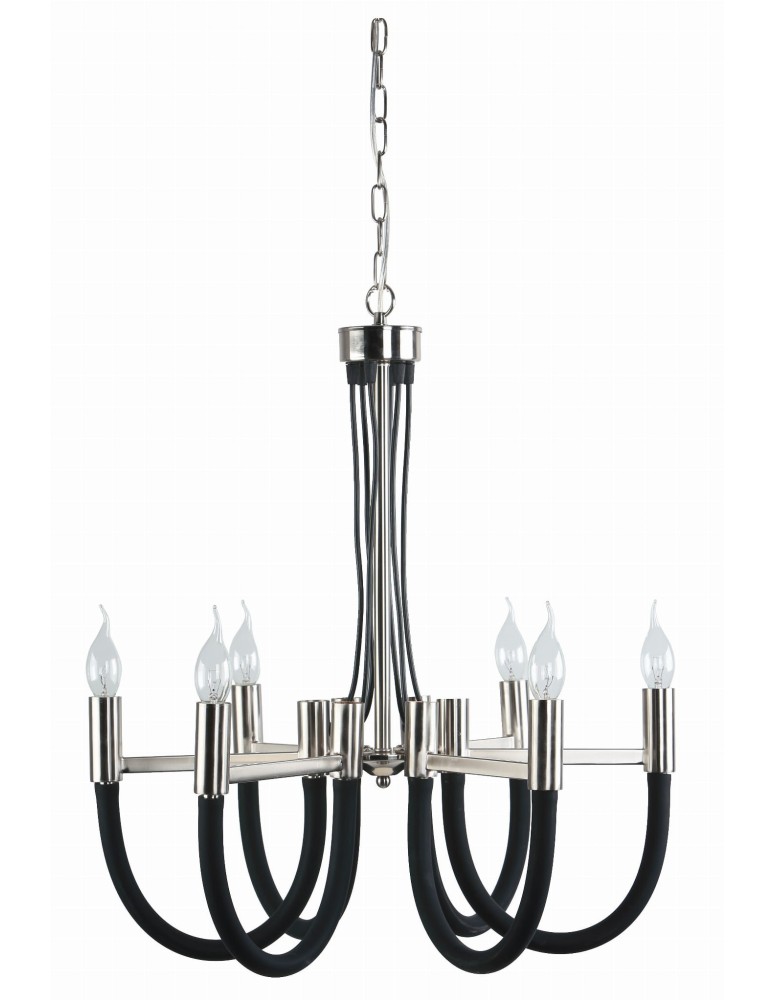 Chandelier chandeliers - Light Prestige Como pendant black 6xE14 Black/Nickel LP-90103/6P BK - product kolory-swiatla.pl 1