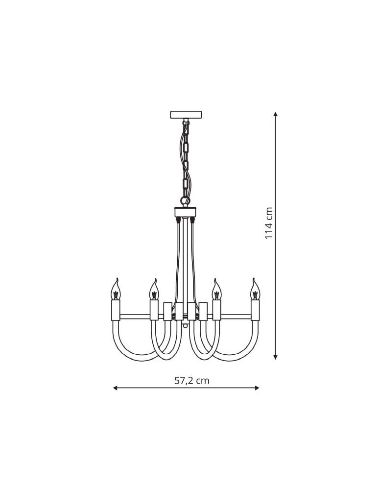 Chandelier chandeliers - Light Prestige Como pendant black 6xE14 Black/Nickel LP-90103/6P BK - product kolory-swiatla.pl 3