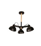 Pendant lamps - Light Prestige Terme 5 pendant E27 black, wood LP-4404/5P - product 2