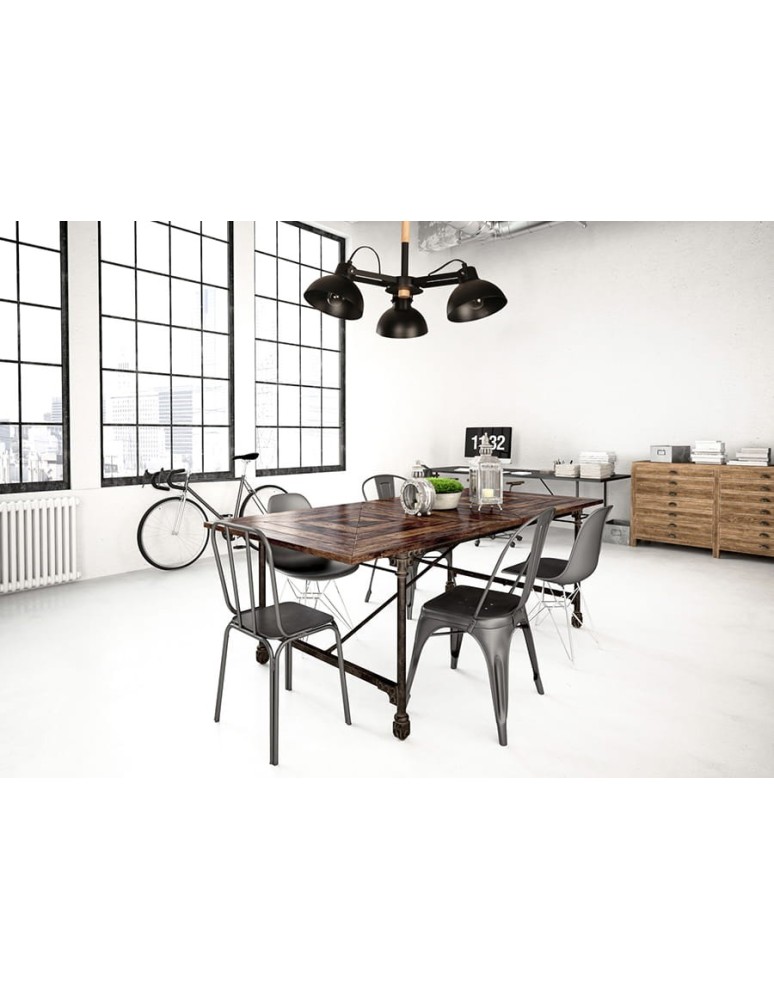 Pendant lamps - Light Prestige Terme 5 pendant E27 black, wood LP-4404/5P - product kolory-swiatla.pl 4