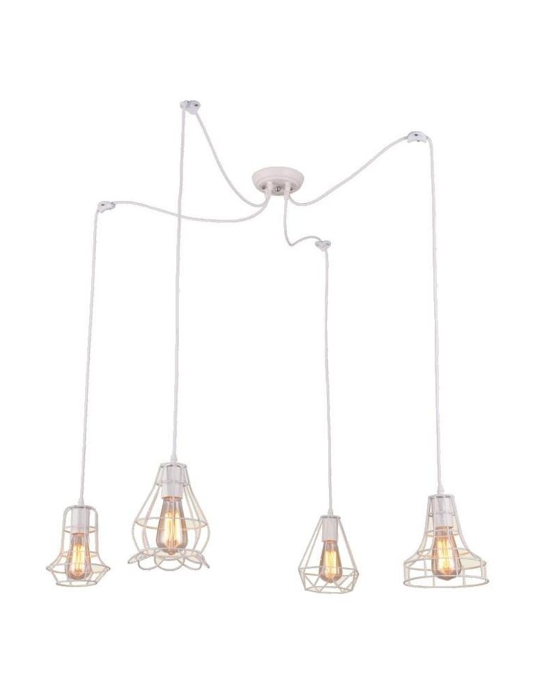 Pendant lamps spiders - Light Prestige Imperia 4 pendant white E27 white LP-2309/4P WH - product kolory-swiatla.pl 1