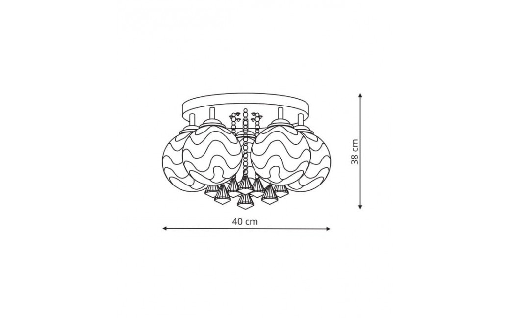 Light Prestige Sada 5 plafon E14 biały, srebrny LP-119/5C