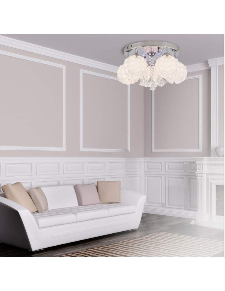 Ceiling lamps - Light Prestige Sada 5 plafond E14 white, silver LP-119/5C - product kolory-swiatla.pl 3