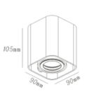 Ceiling luminaires for replaceable light source - Light Prestige Merano 1 surface-mounted GU10 white LP-2790/1SM WH - product 3