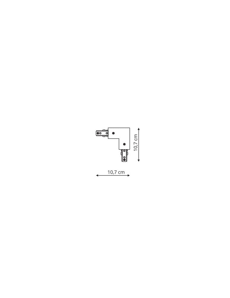 Accessories for 1 phase busbars - Light Prestige Switch L white for busbar 1F white LP-552-S-WH - product kolory-swiatla.pl 2