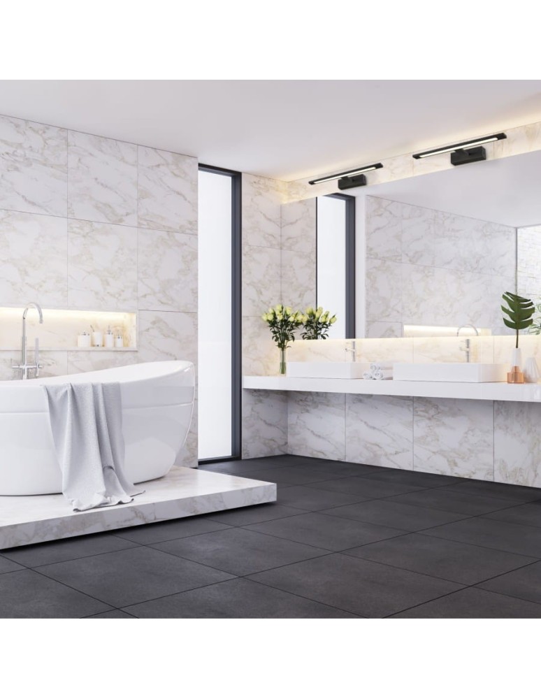 Bathroom wall lamps - Light Prestige Isla medium black wall lamp with IP44 4000K LED black GS-LWB-12W BK - product kolory-swiatla.pl 3