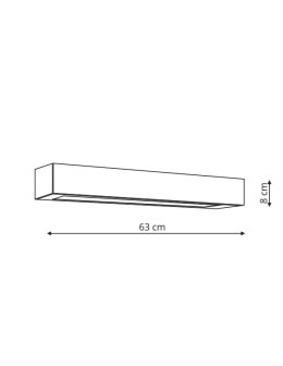 Light Prestige Ibros wall lamp white medium 9W 4000K IP44 LED white GS-LWA-9W WH - product 2