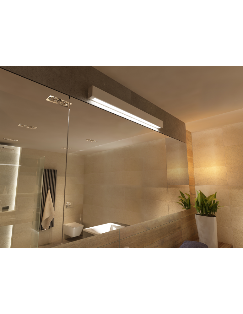 Bathroom wall lamps - Light Prestige Ibros wall lamp white medium 9W 4000K IP44 LED white GS-LWA-9W WH - product kolory-swiatla.pl 3