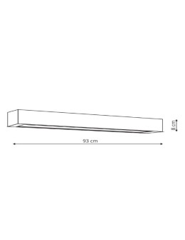 Light Prestige Ibros black wall lamp large 12W 4000K IP44 LED black GS-LWA-12W BK - product 2