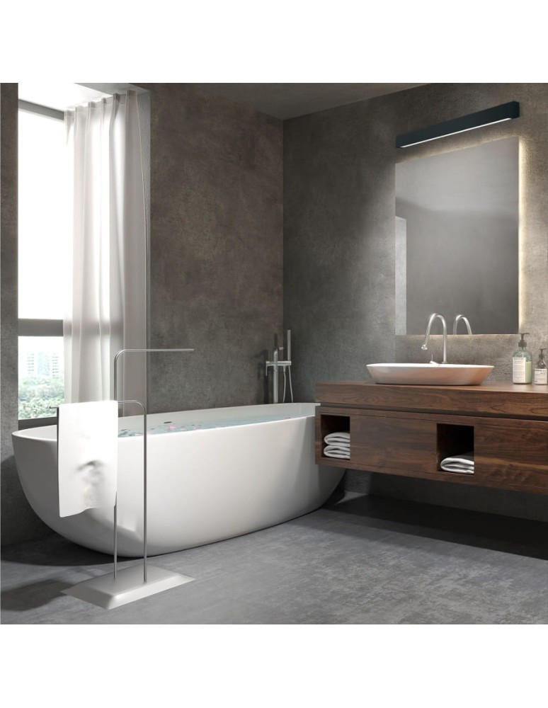 Bathroom wall lamps - Light Prestige Ibros black wall lamp large 12W 4000K IP44 LED black GS-LWA-12W BK - product kolory-swiatla.pl 3