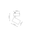 Lamps for 1 phase busbars - Light Prestige Leon spotlight for busbar 1F white LED white LP-1919/1W WH - product 2