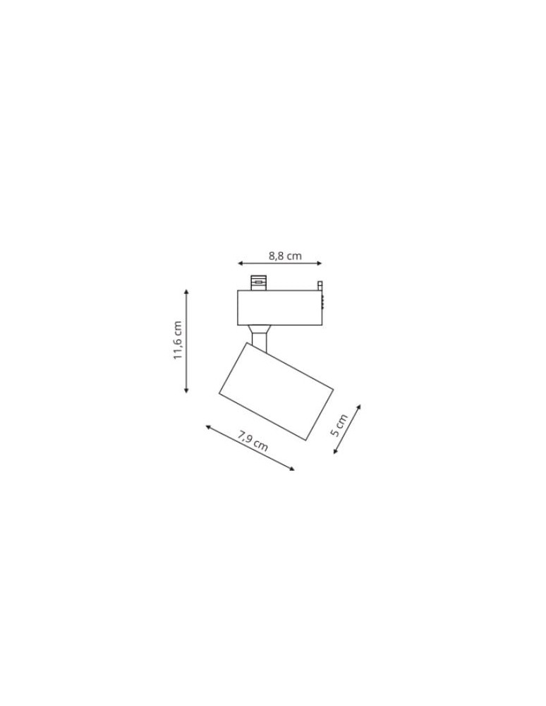 Lamps for 1 phase busbars - Light Prestige Leon spotlight for busbar 1F black LED black LP-1919/1W BK - product kolory-swiatla.pl 2