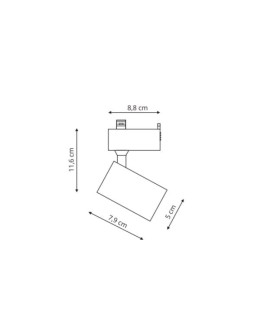 Light Prestige Leon spotlight for busbar 1F black LED black LP-1919/1W BK - product 2