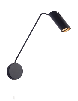 Light Prestige Futuro 1 kinkiet czarny z wysięgnikiem GU10 czarny LP-17001/1WL BK