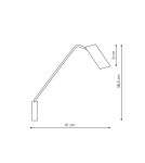 Wall lamps - Light Prestige Futuro 1 wall lamp black with GU10 extension arm black LP-17001/1WL BK - product 2