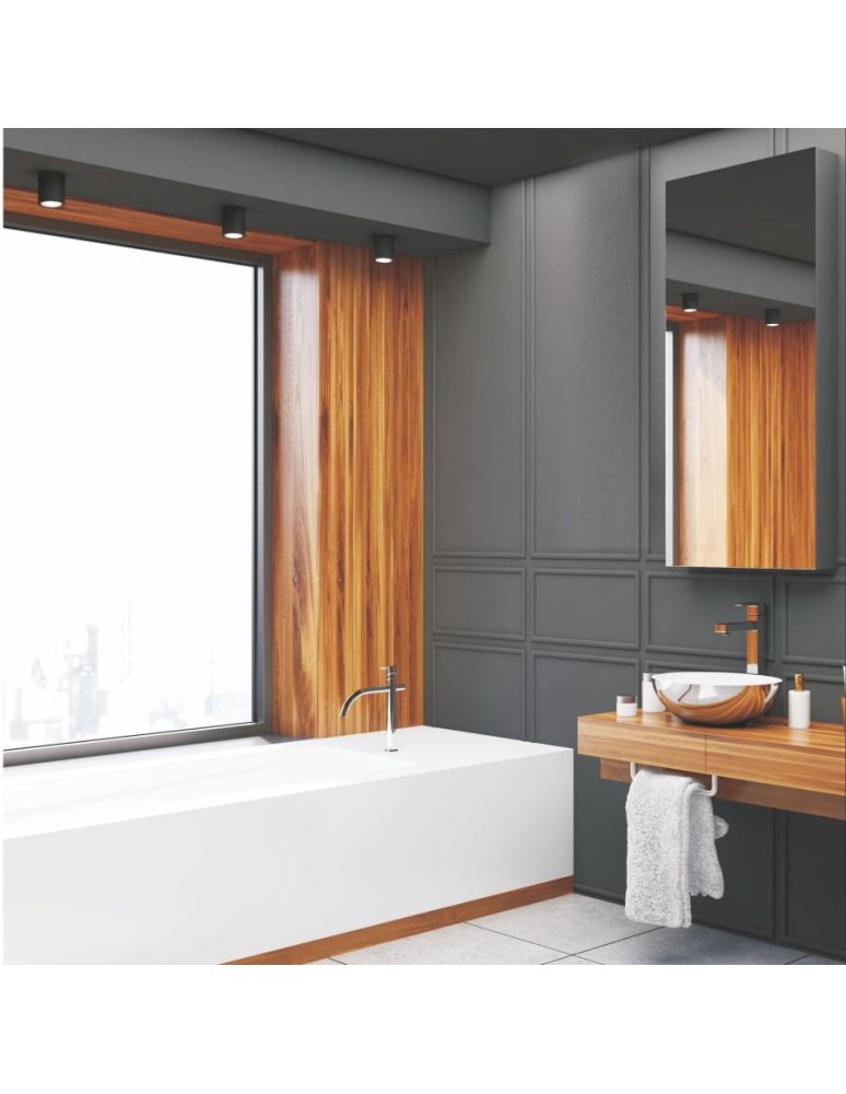 Hermetic ceiling luminaires - Light Prestige Faro surface-mounted luminaire black IP65 GU10 black LP-6510/1SM BK - product kolory-swiatla.pl 3