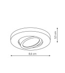 Round flush-mounted lamps - Light Prestige Lagos concealed round movable white IP20 GU10 white LP-440/1RS WH movable eyelet - product 2