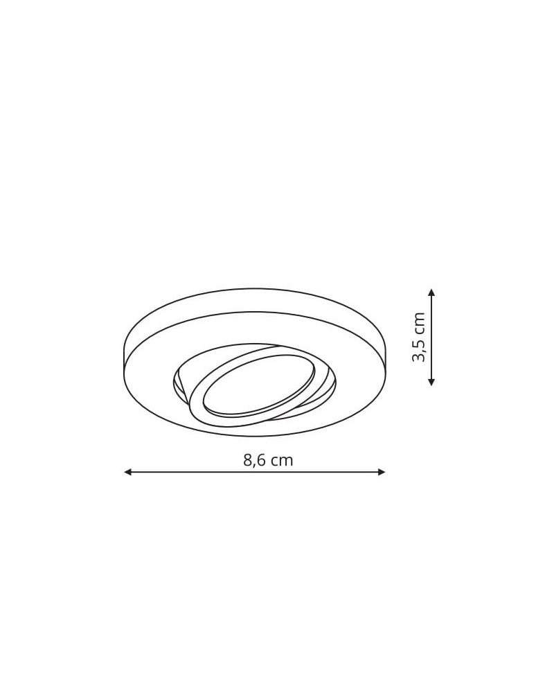 Round flush-mounted lamps - Light Prestige Lagos concealed round movable white IP20 GU10 white LP-440/1RS WH movable eyelet - product kolory-swiatla.pl 2