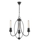 Chandelier chandeliers - Light Prestige Canaria 3 pendant E27 black LP-6704/3P - product 1