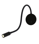 Reading wall lamps - Light Prestige Senise wall lamp black LED black LP-2021/1W BK - product 1