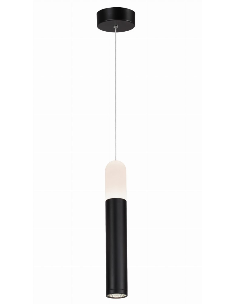 LED pendant lamps - Light Prestige Fano 1 LED pendant black / white LP-8012/1P - product kolory-swiatla.pl 1
