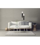 LED pendant lamps - Light Prestige Fano 1 LED pendant black / white LP-8012/1P - product 3