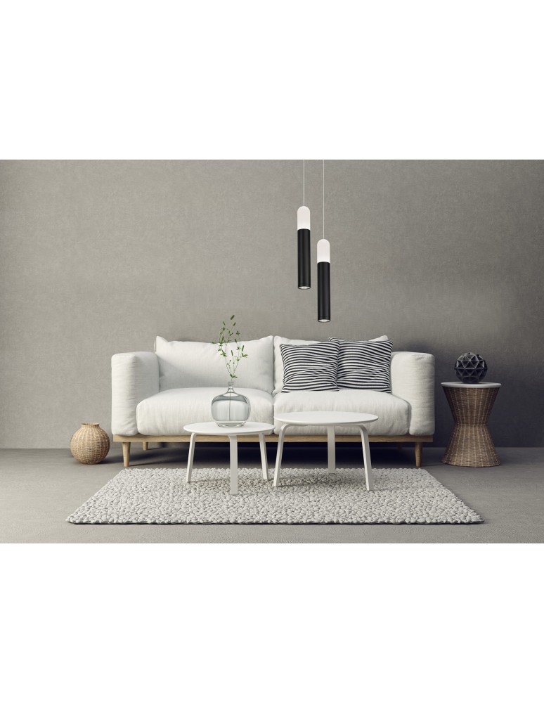 LED pendant lamps - Light Prestige Fano 1 LED pendant black / white LP-8012/1P - product kolory-swiatla.pl 3