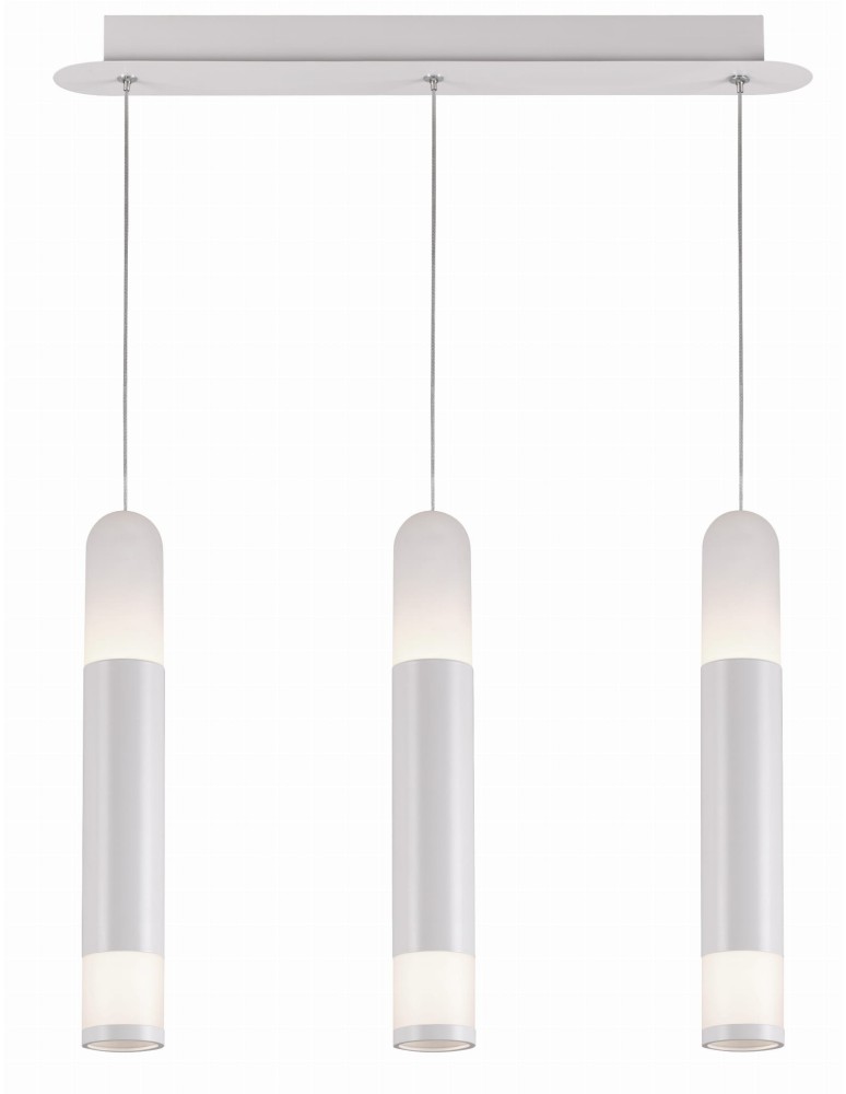 Pendant lamps on a strip - Light Prestige Forli 3 LED pendant white LP-8011/3P - product kolory-swiatla.pl 1