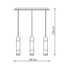 Pendant lamps on a strip - Light Prestige Forli 3 LED pendant white LP-8011/3P - product 2