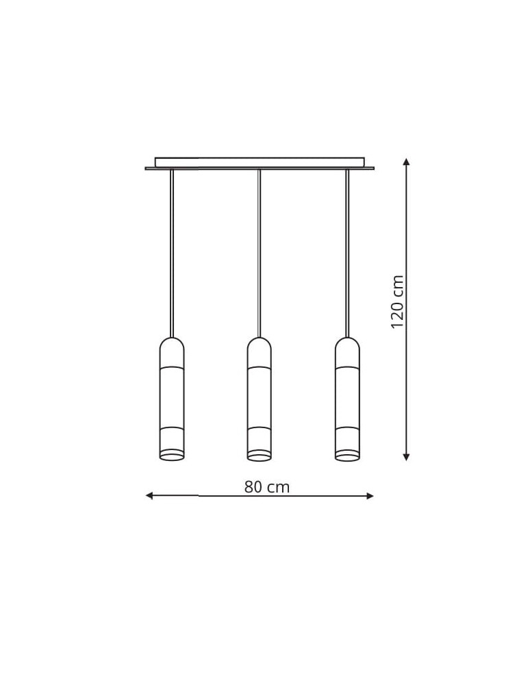 Pendant lamps on a strip - Light Prestige Forli 3 LED pendant white LP-8011/3P - product kolory-swiatla.pl 2