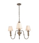 Retro chandeliers - Light Prestige Grado 3 pendant E14 white / patina LP-888/3P - product 1