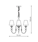 Retro chandeliers - Light Prestige Grado 3 pendant E14 white / patina LP-888/3P - product 2