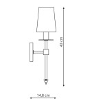 Wall lamps with lampshade - Light Prestige Casoli chrome E14 wall lamp LP-2118/1W chrome - product 2