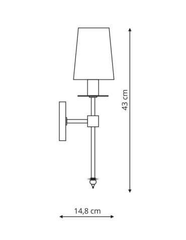 Light Prestige Casoli wall lamp E14 patina LP-2118/1W patina - product 2