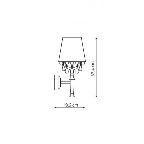 Light Prestige Vigo kinkiet biały E14 chrom/ biały LP-0412/1W WH