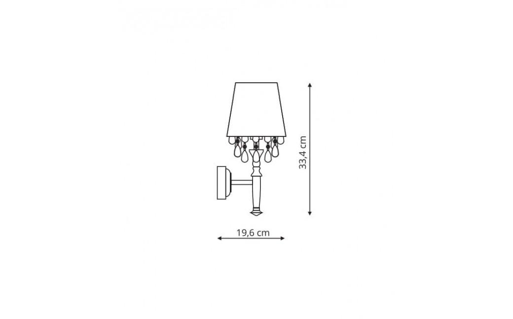 Light Prestige Vigo kinkiet biały E14 chrom/ biały LP-0412/1W WH