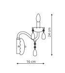 Chandelier wall lamps - Light Prestige Cristallo wall lamp E14 transparent LP-2940/1W - product 2