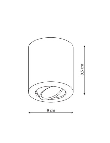 Light Prestige Tulon surface-mounted luminaire black GU10 black LP-5441/1SM BK - product 2