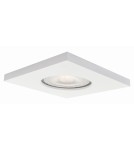 Flush-mounted hermetic lamps - Light Prestige Lagos square flush-mounted eyelet white IP65 GU10 white LP-440/1RS WH square - product 1